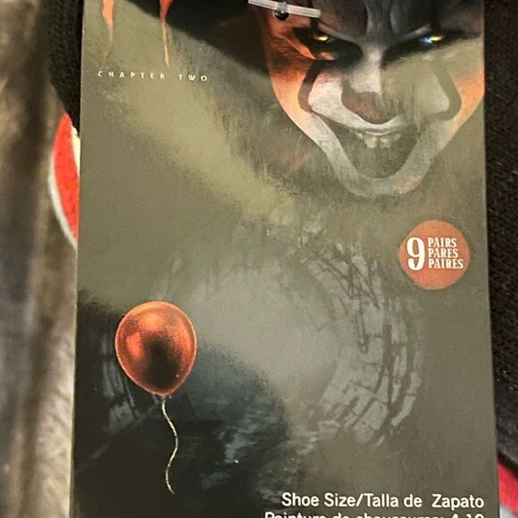 Unisex It! Movie clown socks crew cut no show socks - Picture 2 of 3
